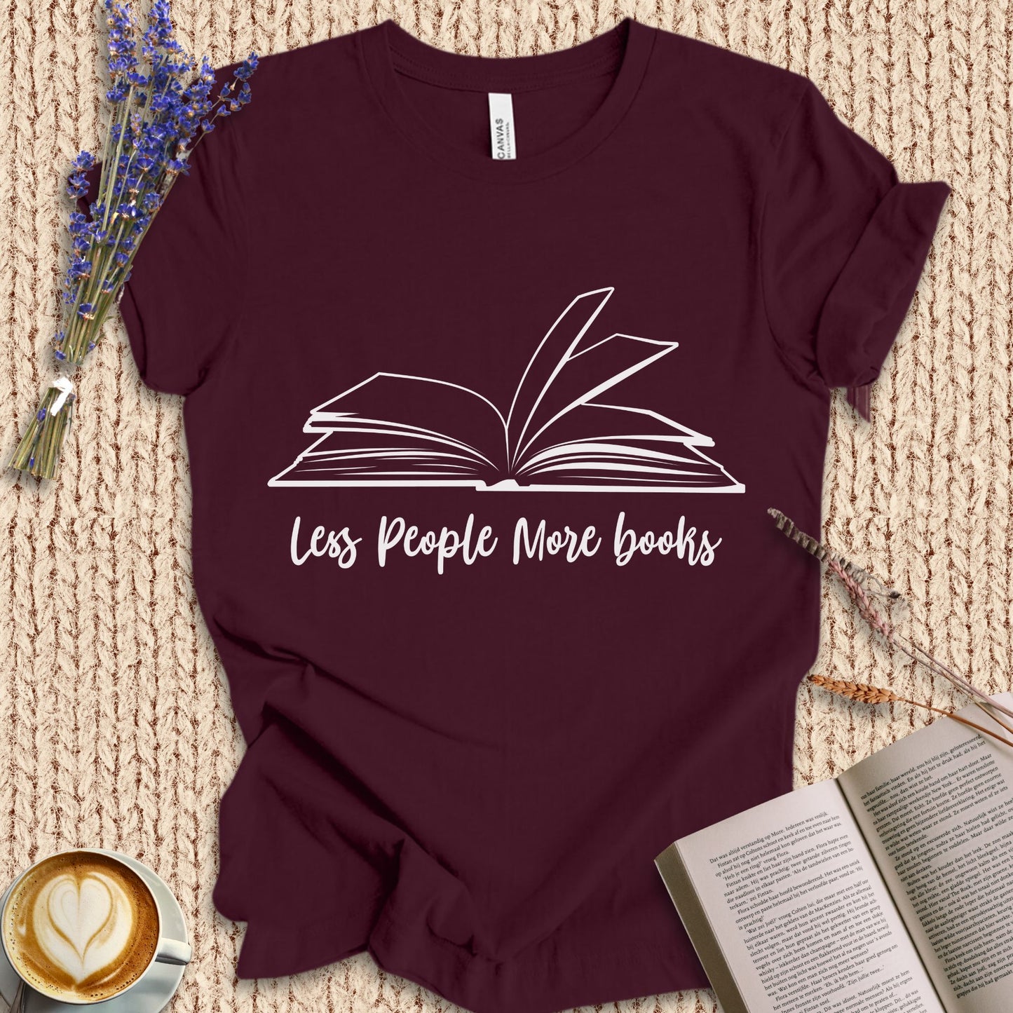 Less People More Books Tee