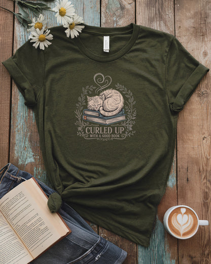Curled Up With A Good Book Tee V2