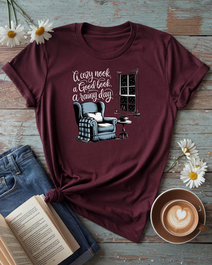 A Cozy Nook, A Good Book, A Rainy Day Tee