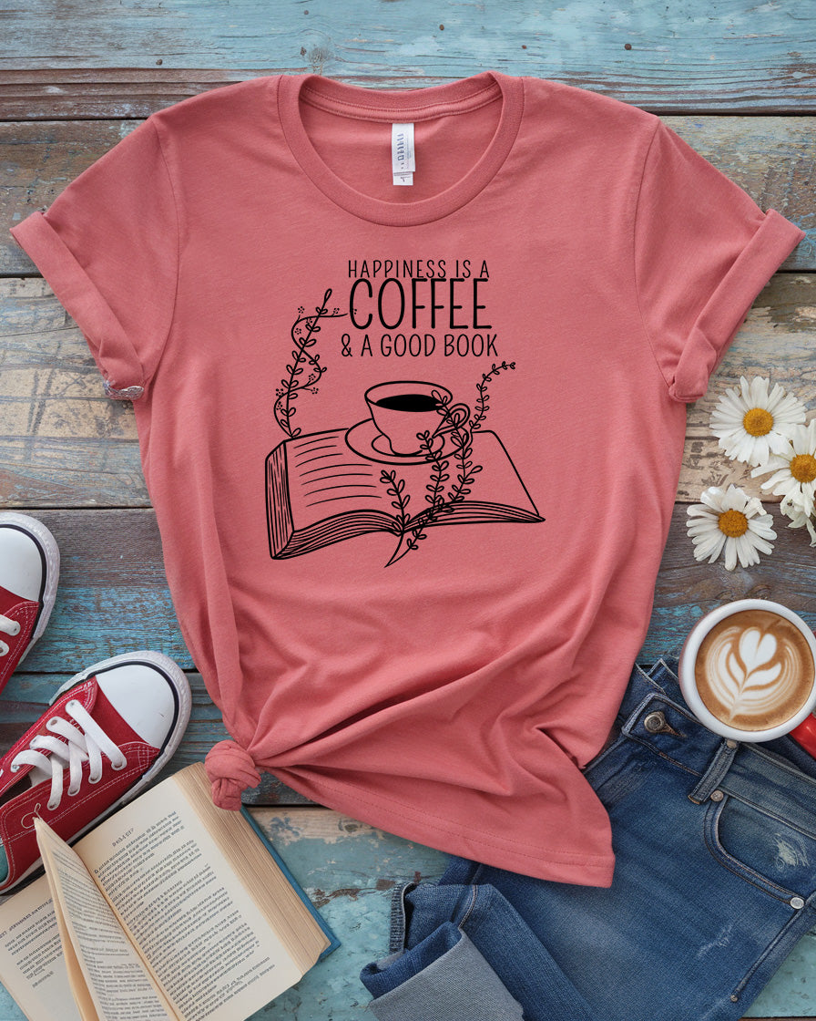 Happiness Is A Coffee & A Good Book Tee