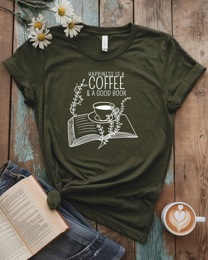 Happiness Is A Coffee & A Good Book Tee