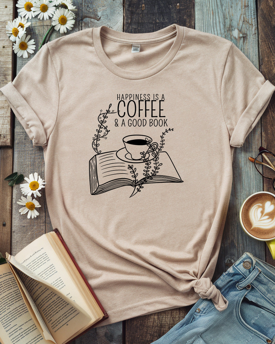 Happiness Is A Coffee & A Good Book Tee