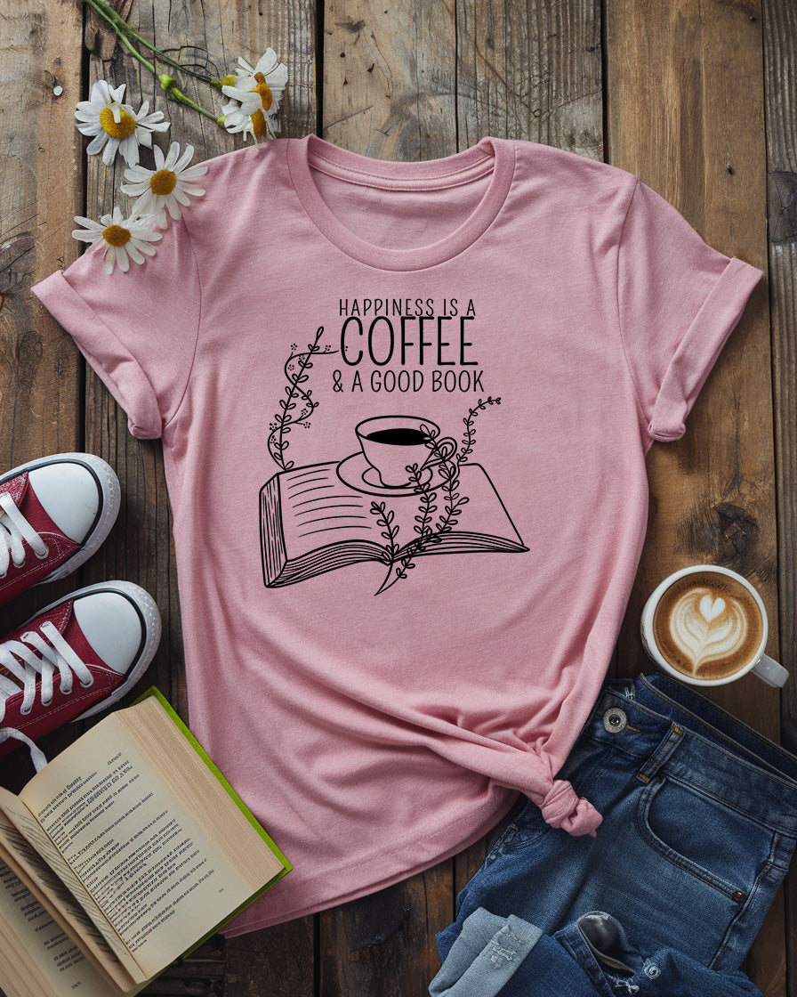 Happiness Is A Coffee & A Good Book Tee