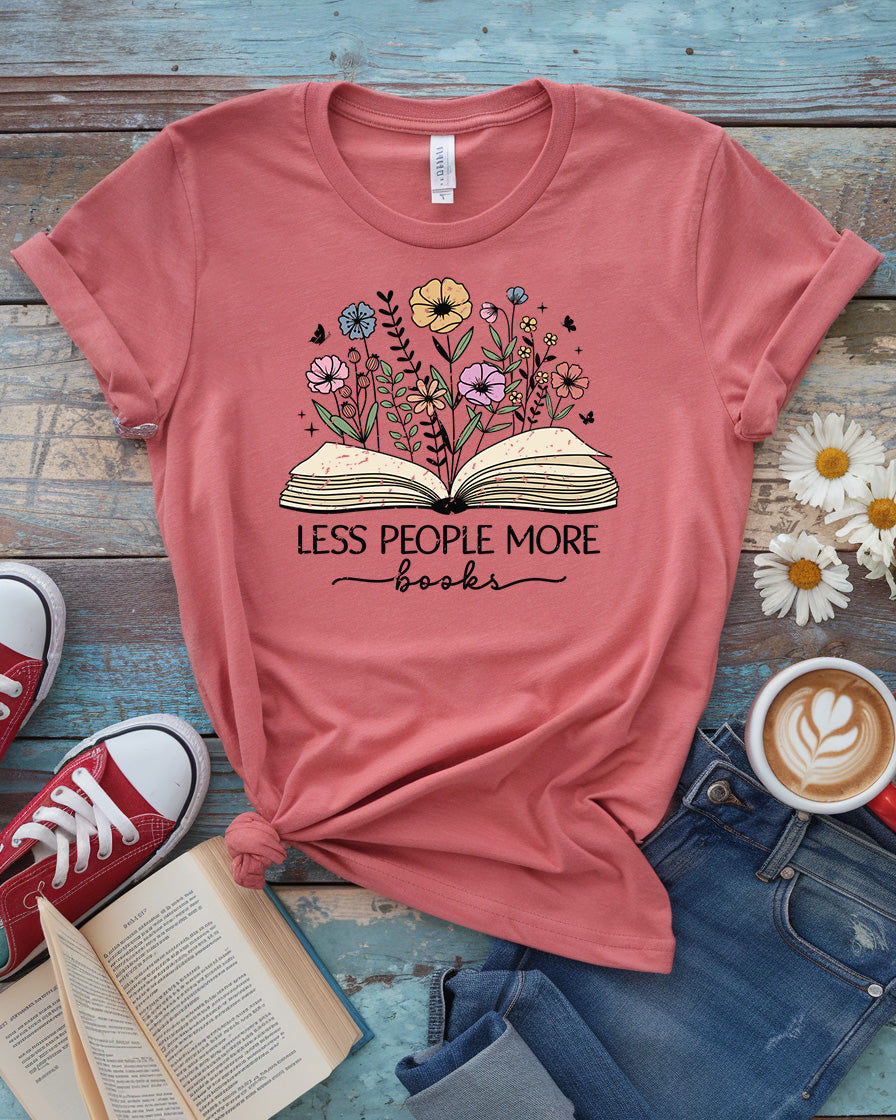 Less People More Books Tee