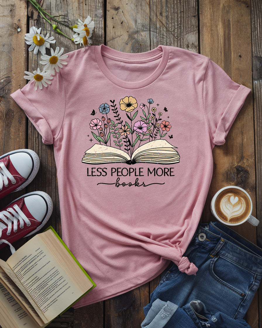 Less People More Books Tee