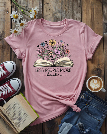 Less People More Books Tee
