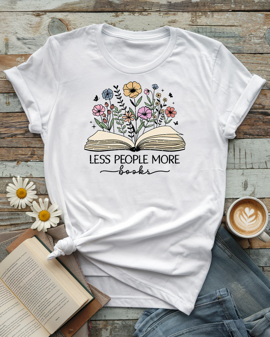 Less People More Books Tee