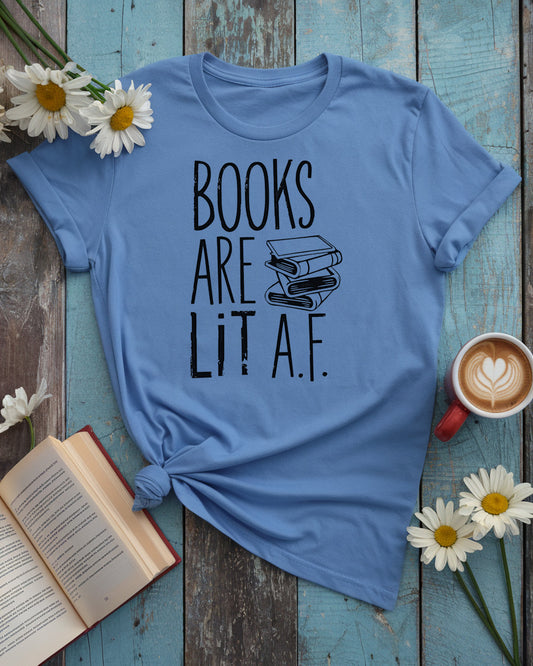 Book Are Lit A.F. Tee