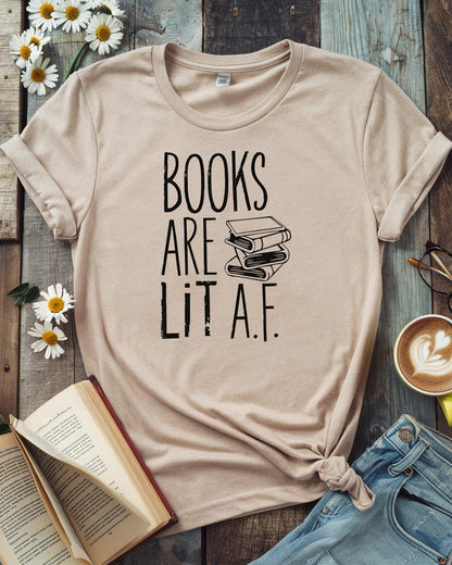 Book Are Lit A.F. Tee