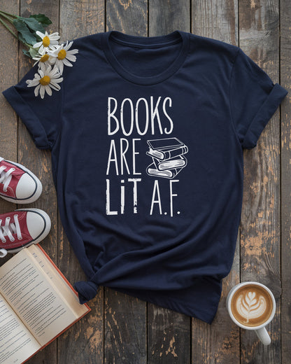 Book Are Lit A.F. Tee