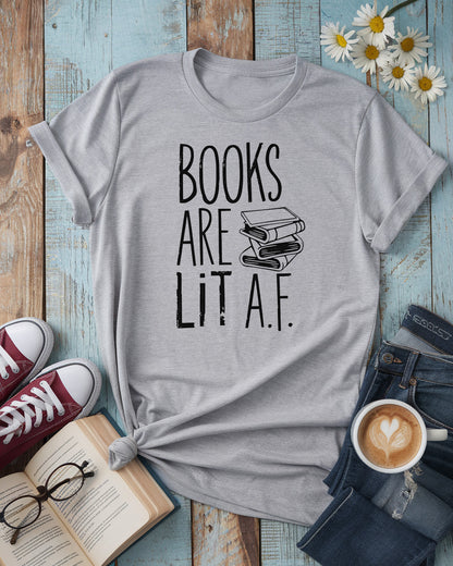 Book Are Lit A.F. Tee