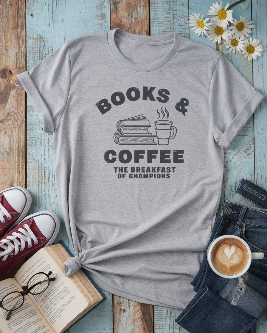 Books And Coffee Tee