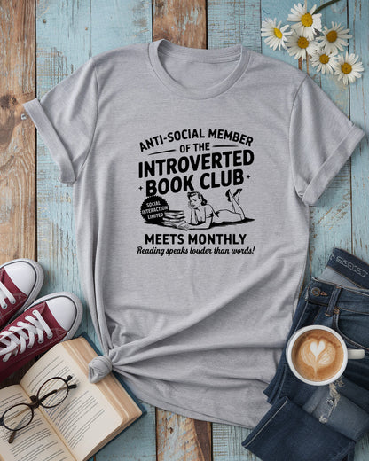 Introverted Book Club Unisex Tee