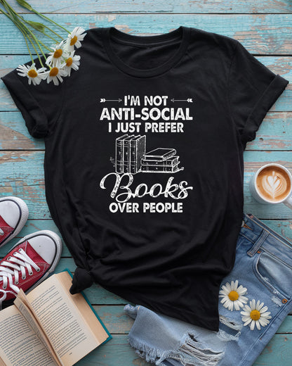 Books Over People Tee | Introvert Reader Gift
