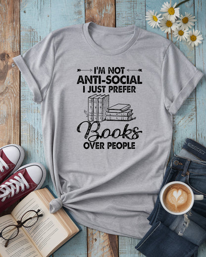 Books Over People Tee | Introvert Reader Gift