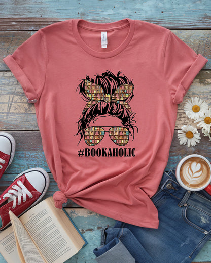 Bookaholic Tee,  Premium Bella Cotton Shirt