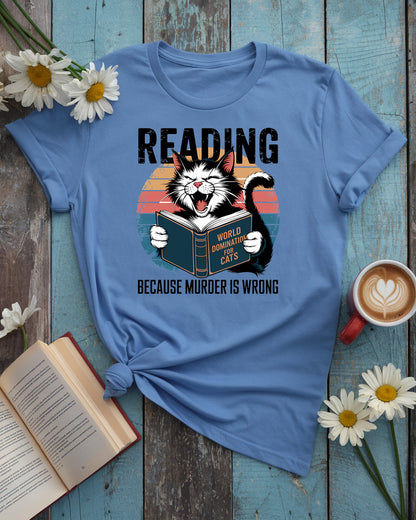 Reading Cat Tee