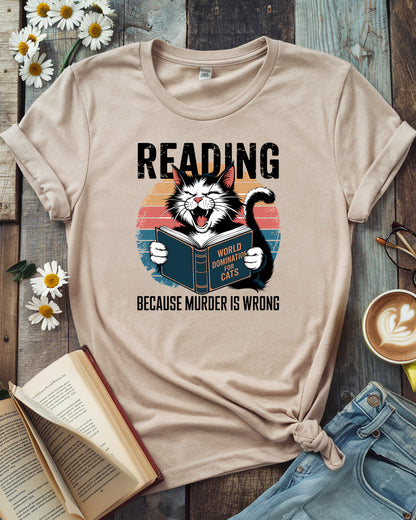 Reading Cat Tee