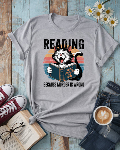 Reading Cat Tee