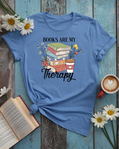 Books Are My Therapy Tee