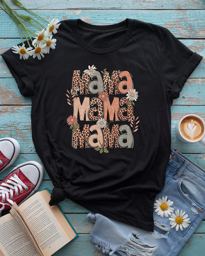 Mama Leopard Tee, Vintage Boho Mother’s Day Design