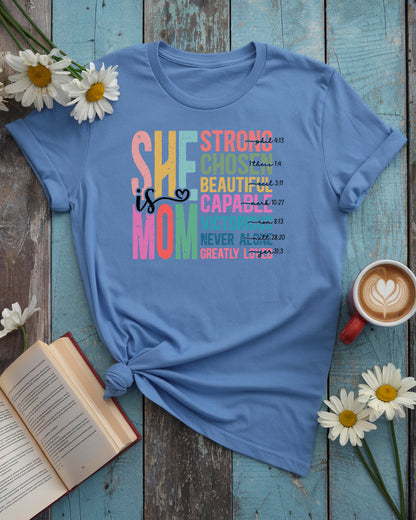 She Is Mom Tee, Mother’s Day Design
