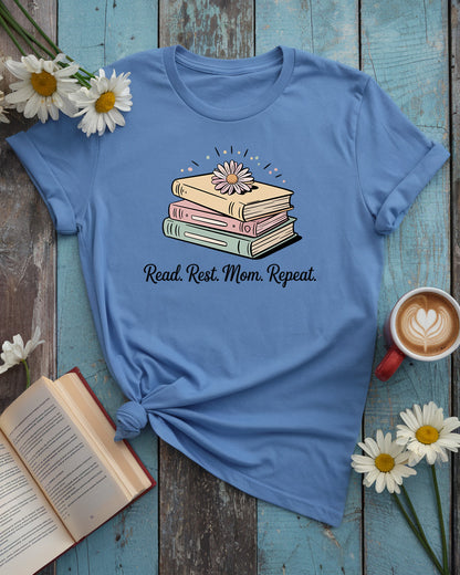 Read. Rest. Mom. Repeat Tee