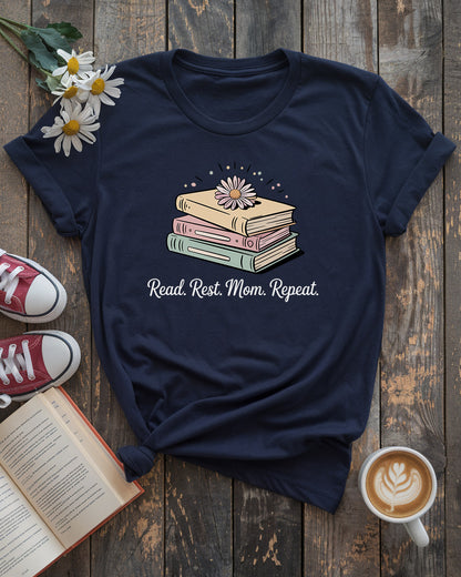 Read. Rest. Mom. Repeat Tee