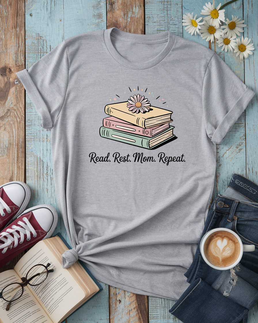 Read. Rest. Mom. Repeat Tee