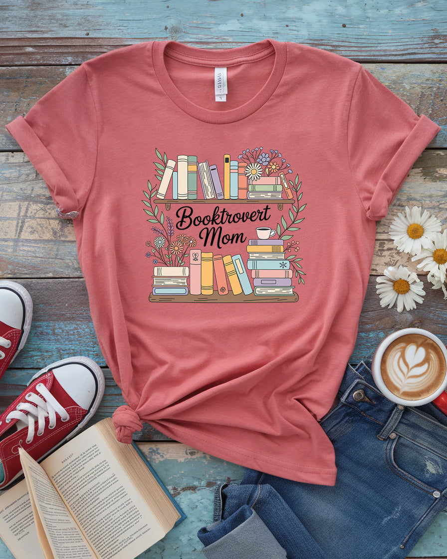 Booktrovert Mom Tee
