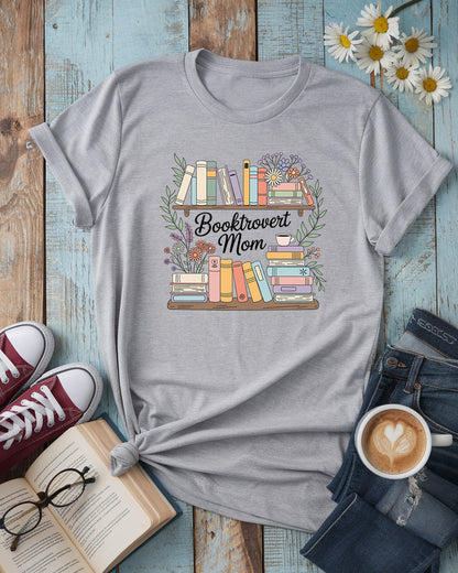 Booktrovert Mom Tee