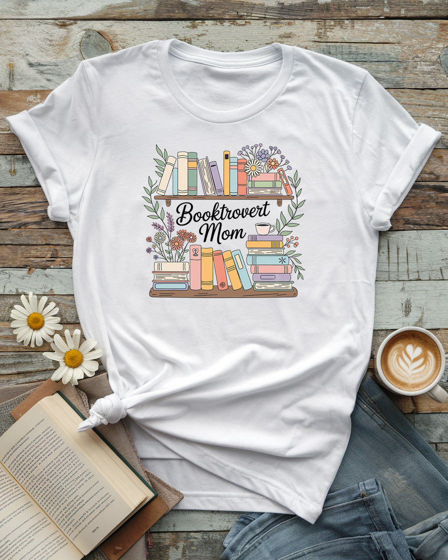 Booktrovert Mom Tee