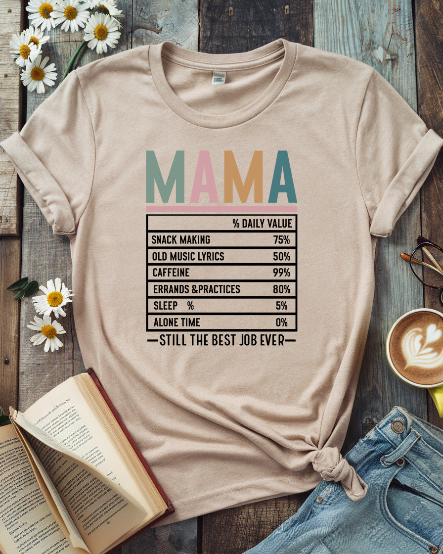 MAMA Nutrition Facts Tee, Funny Mother’s Day Gift