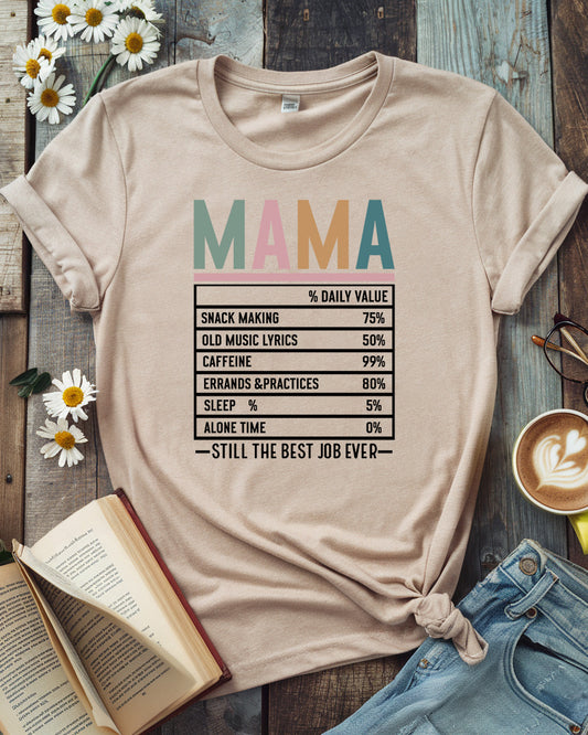 MAMA Nutrition Facts Tee, Funny Mother’s Day Gift