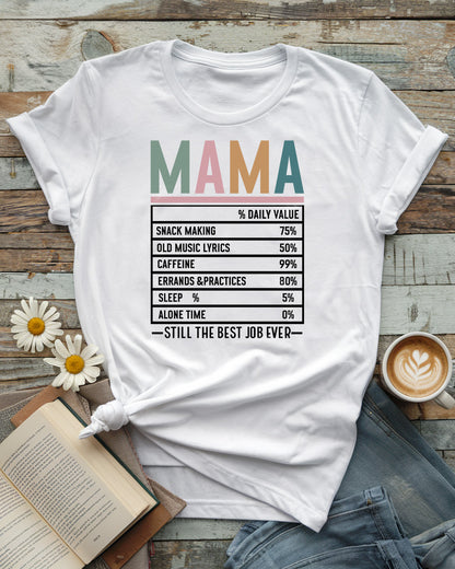 MAMA Nutrition Facts Tee, Funny Mother’s Day Gift