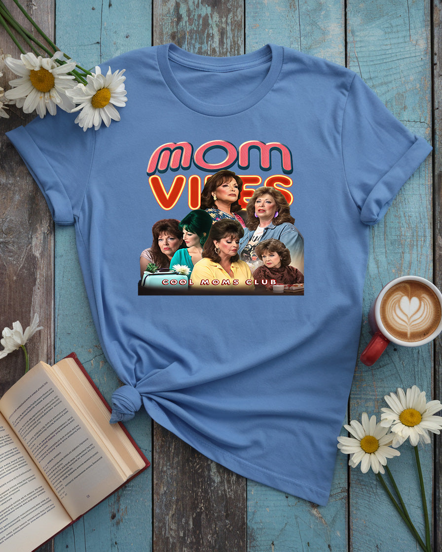 Mom Vibes Tee, Retro Cool Moms Club Design