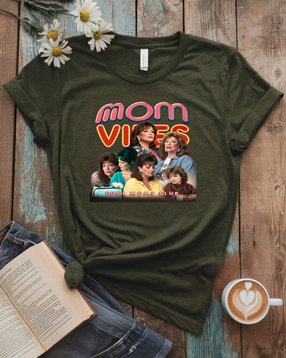 Mom Vibes Tee, Retro Cool Moms Club Design