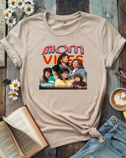 Mom Vibes Tee, Retro Cool Moms Club Design