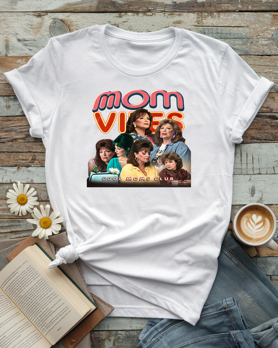 Mom Vibes Tee, Retro Cool Moms Club Design