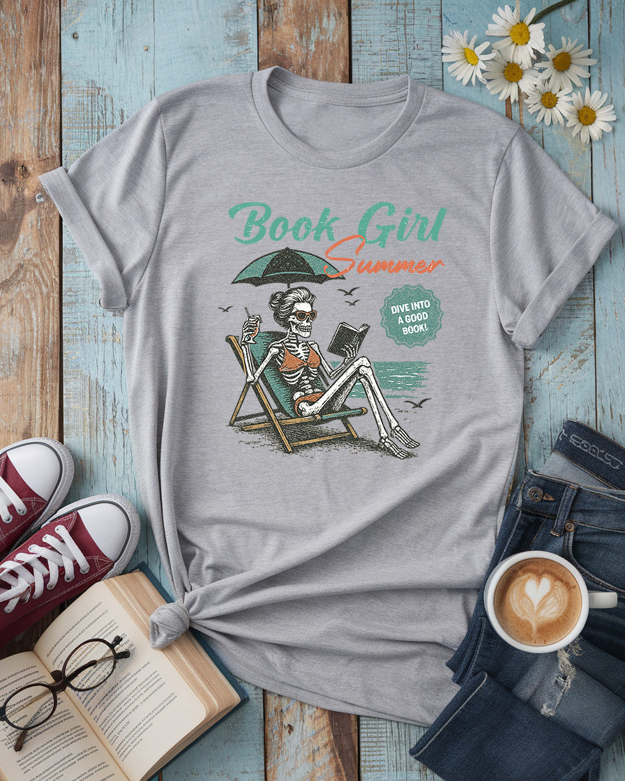 Book Girl Summer Tee, Dive Into A Good Book