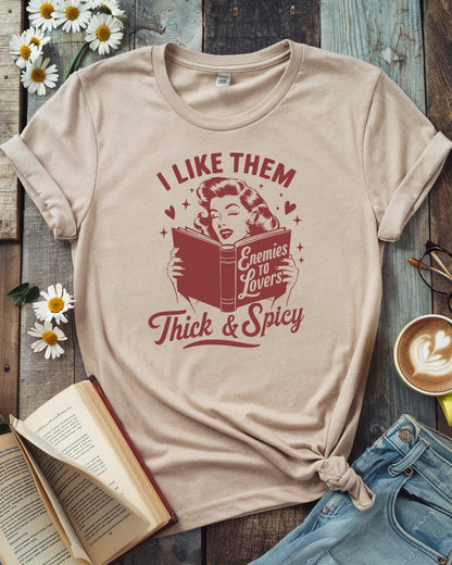 I Like Them Thick & Spicy Tee, Retro Design
