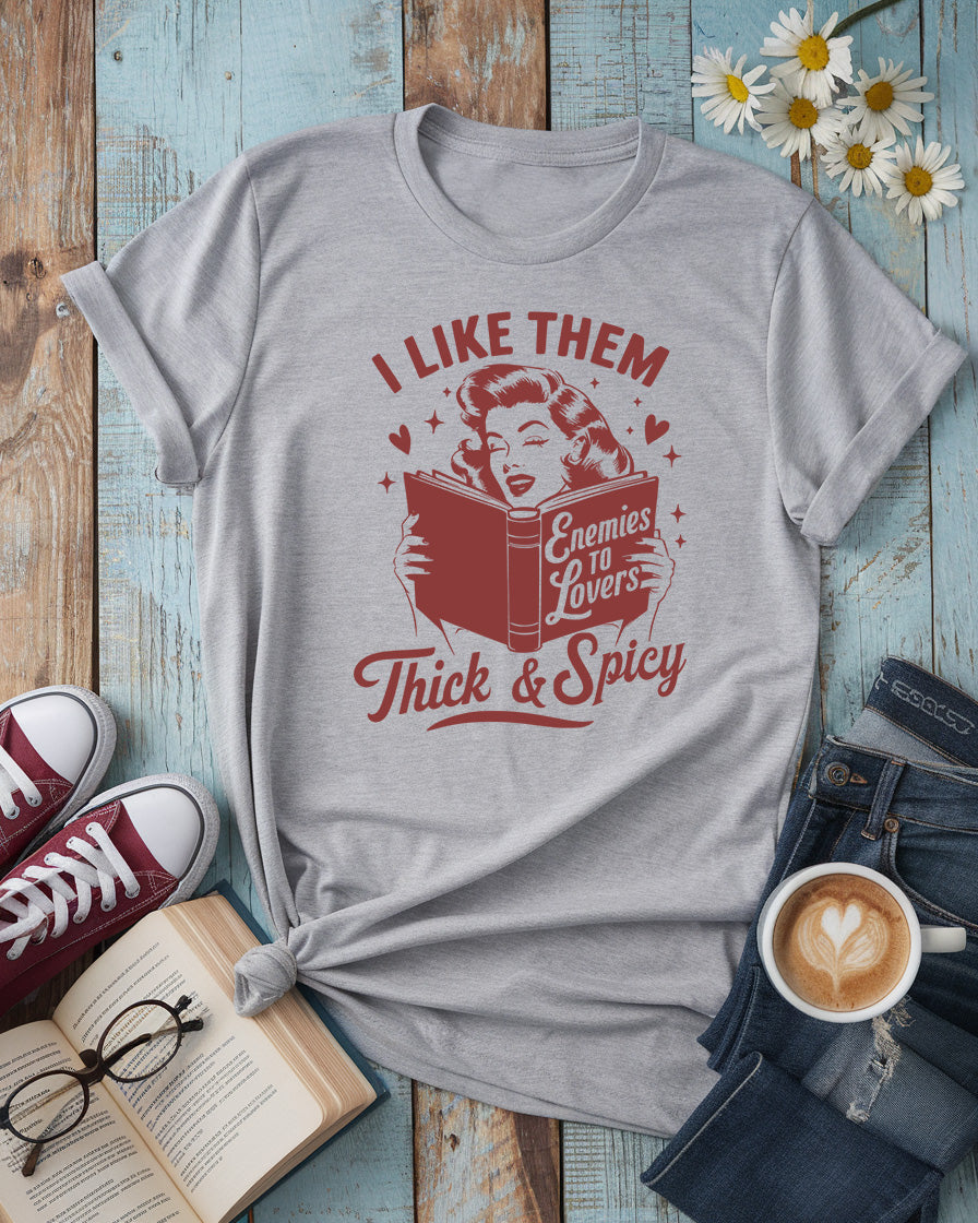 I Like Them Thick & Spicy Tee, Retro Design