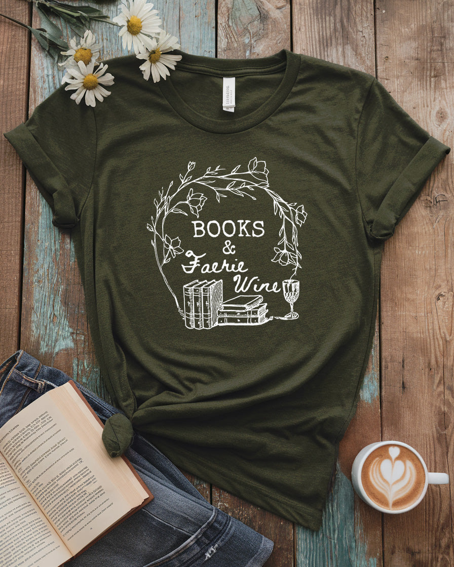 Books & Faerie Wine Tee