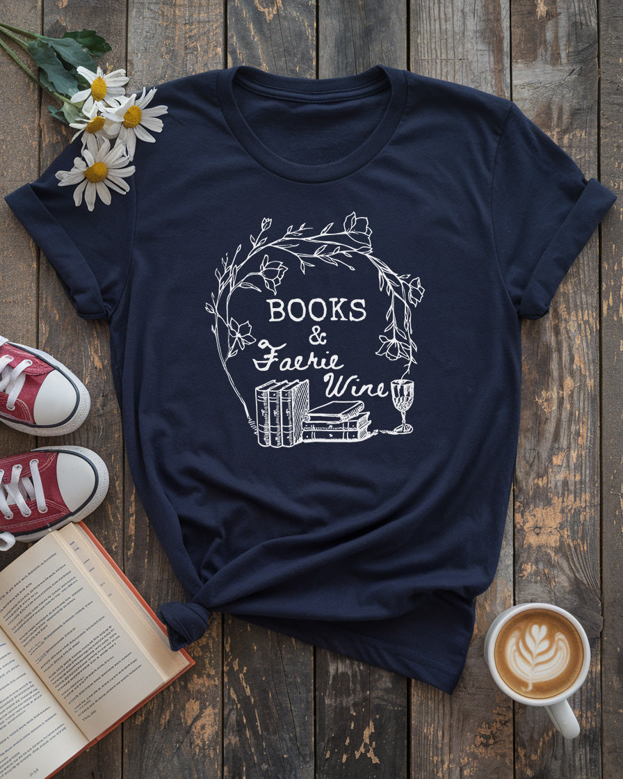 Books & Faerie Wine Tee