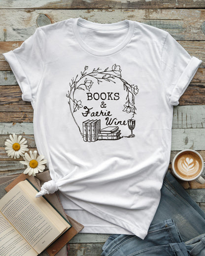 Books & Faerie Wine Tee