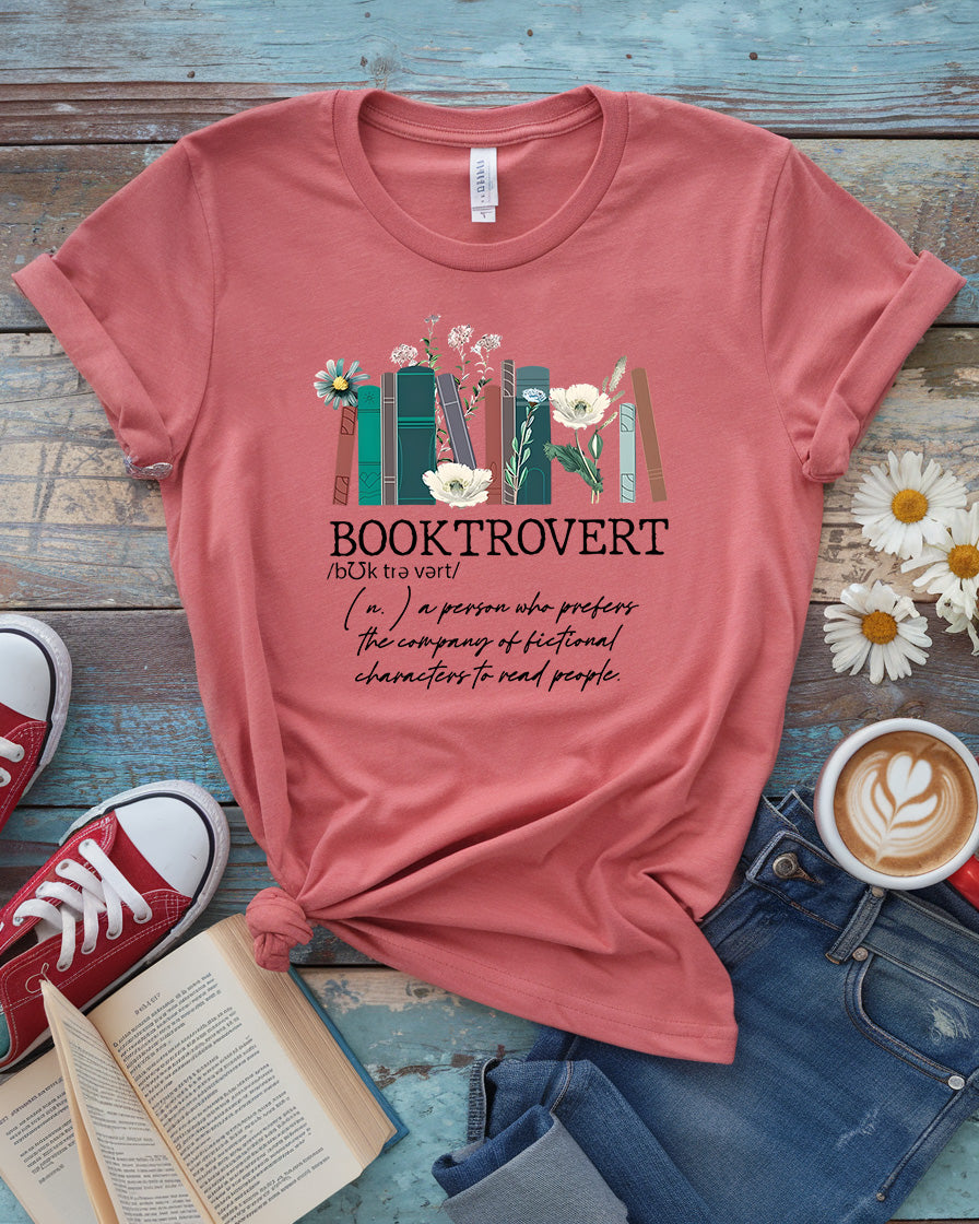 Booktrovert Tee, Unique Gift for Introverted Readers