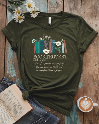 Booktrovert Tee, Unique Gift for Introverted Readers
