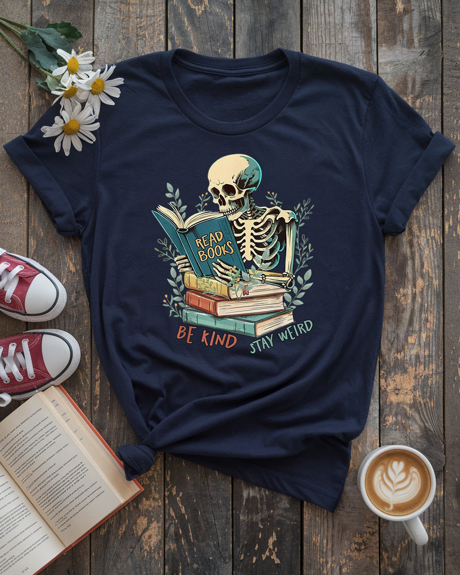 Read Books Be Kind Stay Weird Tee