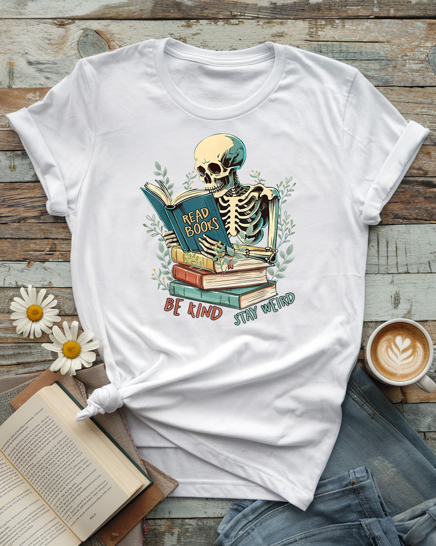 Read Books Be Kind Stay Weird Tee