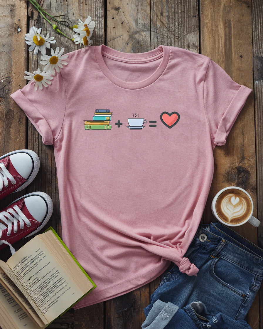 Books & Coffee Equals Love Tee